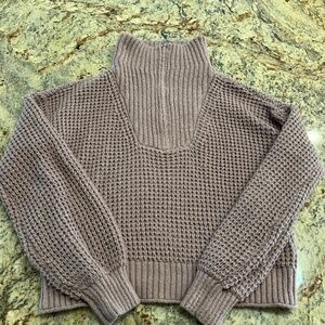 SO pullover cable knit lavender women’s sweater